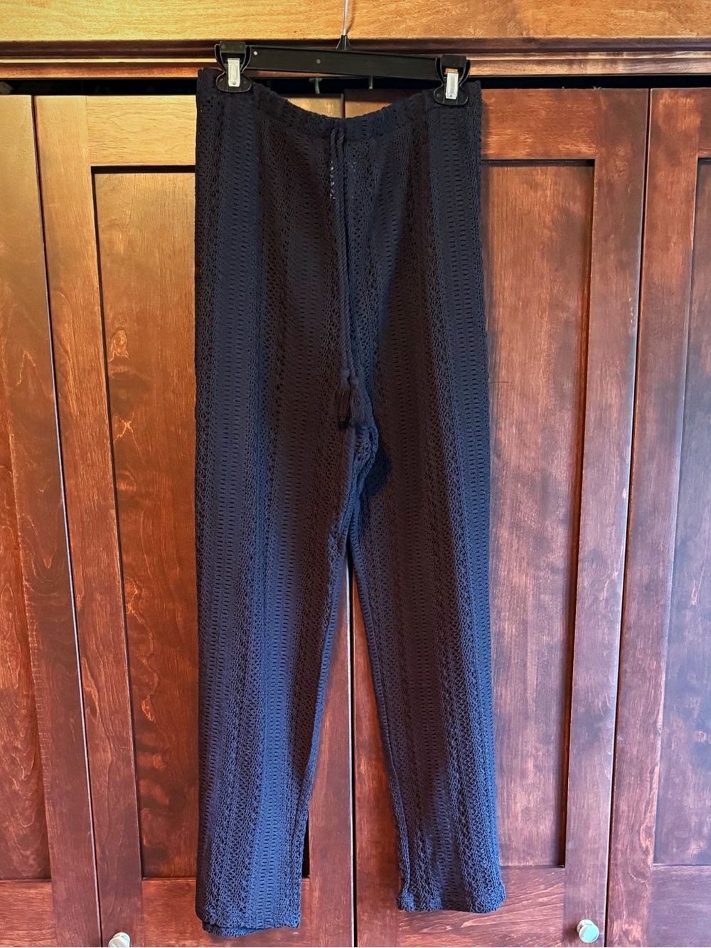 Beach wear black coverup cargo pants